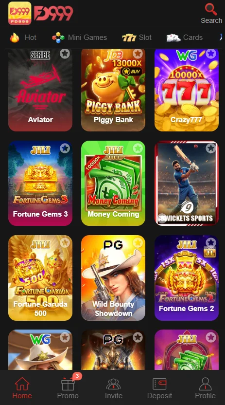 FD999 Game Types