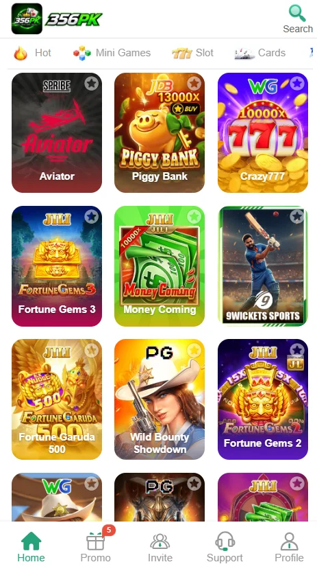 356PK Game Types